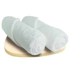 Heelium Bamboo Bath Towel 1000 Gsm | Ultra Absorbent 3x Softer Than Cotton Towels - Pack Of 2 (White)