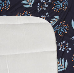 Printed Double Bedsheet With 2 Pillow Cover - 72 X 78 X 6 Inches, Black & Blue | All Around Elastic Fitted Bedsheet | Super Soft Polycotton With 200 Thread Count