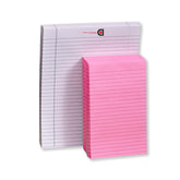 Writing Notepad Ruled 10.5x8.5 White, Pack Of 6 & 5 X 8 Pink, Pack Of 12- Inch 50 -Sheet Lined