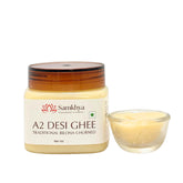Premium Organic A2 Desi Ghee By Samkhya | Good Source Of Vitamins & Minerals Healthy Desi Cow Ghee Perfect For Overall Health | (250ml) 8.4 Ounce | Jar Pack