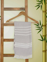 Ramraj Cotton Premium Bamboo Bath Towel 400 Gsm | Lightweight Soft Touch Quick Drying Highly Absorbent Bath Towel (Grey)