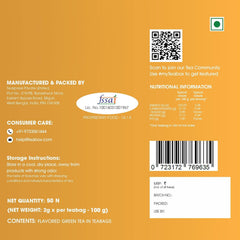 Teabox Turmeric Ginger Tulsi Green Tea - 50 Tea Bags | Made With 100% Whole Leaf, Natural Ginger, Turmeric & Tulsi - Flavorful & Soothing Tea | Low Caffeine, 0% Bitterness