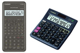 Casio FX-82MS 2nd Gen Scientific Calculator & Casio Desktop Calculator | 3 Years Warranty Solar & Battery Solar Powered