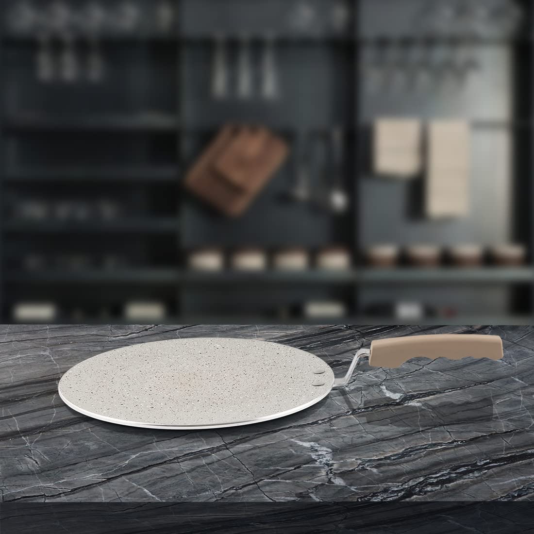 Rockline Aluminium Non-Stick Multi Tawa, 3 Layers Coating, 31 Cm, Light Brown | Easy To Clean & Dishwasher Safe - Induction Compatible Rockline Aluminium Non-Stick Multi Tawa, 3 Layers Coating, 31 Cm, Light Brown | Easy To Clean & Dishwasher Safe - Induction Compatible