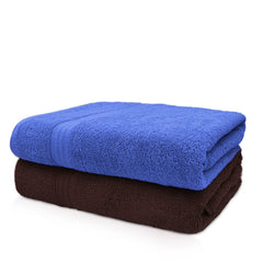 Sassoon Anatolia 100% Cotton Xl Bath Towel 1000 Gsm | Extra Soft, Quick Drying & Super Absorbent Bath Towel (Cocoa & Heaven) - 2 Piece
