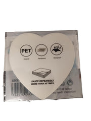 Heart Shape Transparent Sticky Notes Pad, Waterproof Sticky Notes, 3 X 3 Inch - Pack Of 200