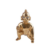 Laddoo Gopal God Idol, Bal Krishna, Kanha Ji Statue, Brass, Multicolor - 12 Cm, For Gifting & Worship, Religious, Home Décor, Baby Krishna Idol, Lord Krishna Statue