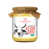 100% Natural Bilona Gir A2 Desi Ghee By First Bud Organics | Good Source Of Vitamin & Minerals Healthy Pure Desi Ghee Perfect For Halwa | (500ml) 16.9 Ounce | Jar Pack