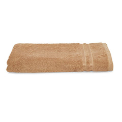 Welspun 100% Cotton Bath Towel 450 Gsm | Quick Dry High Absorbency Attractive Border -Tan