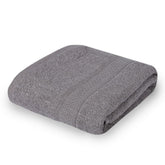 Fezora 100% Cotton Bath Towel 450 Gsm | Ultra Soft, Quick Dry, High Absorbency, Skin-Friendly Large Size Bath Towel (Grey)