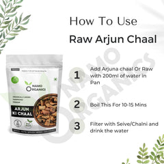 Namo Organics Arjun Ki Chaal Arjuna Tree Bark Raw, Lowers Bad Cholesterol, Ideal For Herbal Skin Care | 400gm 0.8lbs