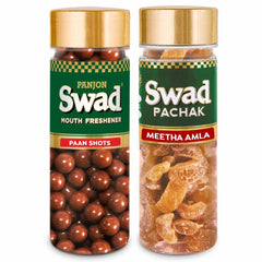 Panjon Swad Paan Shots & Meetha Amla Tasty 450gm, (225gm *2 Bottles) | After-Meal Mukhwas