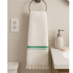 Pixel Home Decor Bath Towel 250 Gsm | Easy For Travel Micro Waffle Cotton Bath Towel (Green)