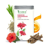 Teabox Hibiscus Lemongrass Tisane Tea - 100gm, 3.5 Ounce | Made With Citrusy Tisane Hibiscus, Lemongrass & Licorice - Caffeine Free | Hot & Cold Tea