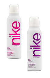 Nike Ultra Pink & Ultra Purple Woman EDT Deodorant Spray 400ml 13.5 Fl.oz. Pack Of 2 | Perfect For Use Nights Partywear