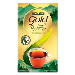 Tata Tea Gold Darjeeling Fine Long Leaf Tea - 200gm, 7.05 Ounce | Rich & Aromatic Chai Black Tea - Distinct Sweet Flavour | Medium Caffeine Chai Patti