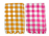 Bombay Dyeing Rimzim 100% Cotton Printed Soft & Slick Quick Drying Bath Towels 500 Gsm (Orange & Pink) - 2 Pcs