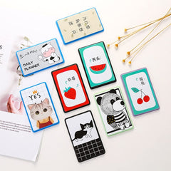 Mini Card Size Calculator Ultra-thin Cute Cartoon Solar Powered Calculator 8 Digits Display Portable For Office School Students Stationery Supplies