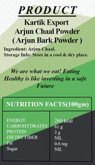 Kartik Export Arjun Powder, Supports Heart Health, Promotes Good Cholesterol For Eating, Also Helps To Reduce Weight | 250gm 0.5lbs