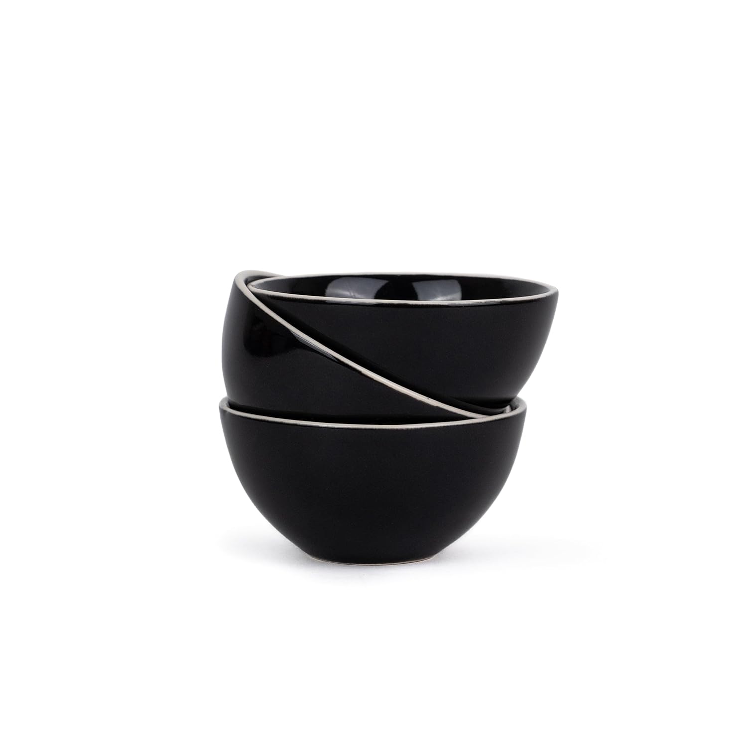 Ceramic Dinner Set Of 12 Pcs, Black Rim | Crockery Set For Dining Table - Dining Sets Crockery Items | Glossy Finish Premium Stoneware | 6 Dinner Plates + 6 Veg Small Bowls, 180ml Each Ceramic Dinner Set Of 12 Pcs, Black Rim | Crockery Set For Dining Table - Dining Sets Crockery Items | Glossy Finish Premium Stoneware | 6 Dinner Plates + 6 Veg Small Bowls, 180ml Each