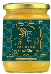 100% Natural Bilona Cultured Indigenous Cow Ghee By Shree Ghritam | Good Source Of Healthy & Nutritious Desi Cow Ghee For Skin Health | (500ml) 16.9 Ounce | Jar Pack