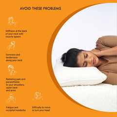 Orthopedic Pillows For Neck Pain, Adjustable Pillow, Scientifically Designed, Standard Size | Cervical Spondylosis, Sleeping, Anti-Allergy | Neck & Back Support Pillow, Silicone - Pack Of 1