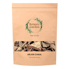 Botanic Garden Raw Arjun Chaal Herb Terminalia Arjuna, Dhananjaya, Kaakubha Organic Raw Herb Arjun Terminalia | 250gm 0.5lbs