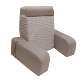 Comfortable Foam Backrest & Reading Pillow, Back Rest Support, Beige Color - X Large Size | For High Armrest & Removable Cover, For Back & Shoulder Support, Velvet Cover - Pack Of 1
