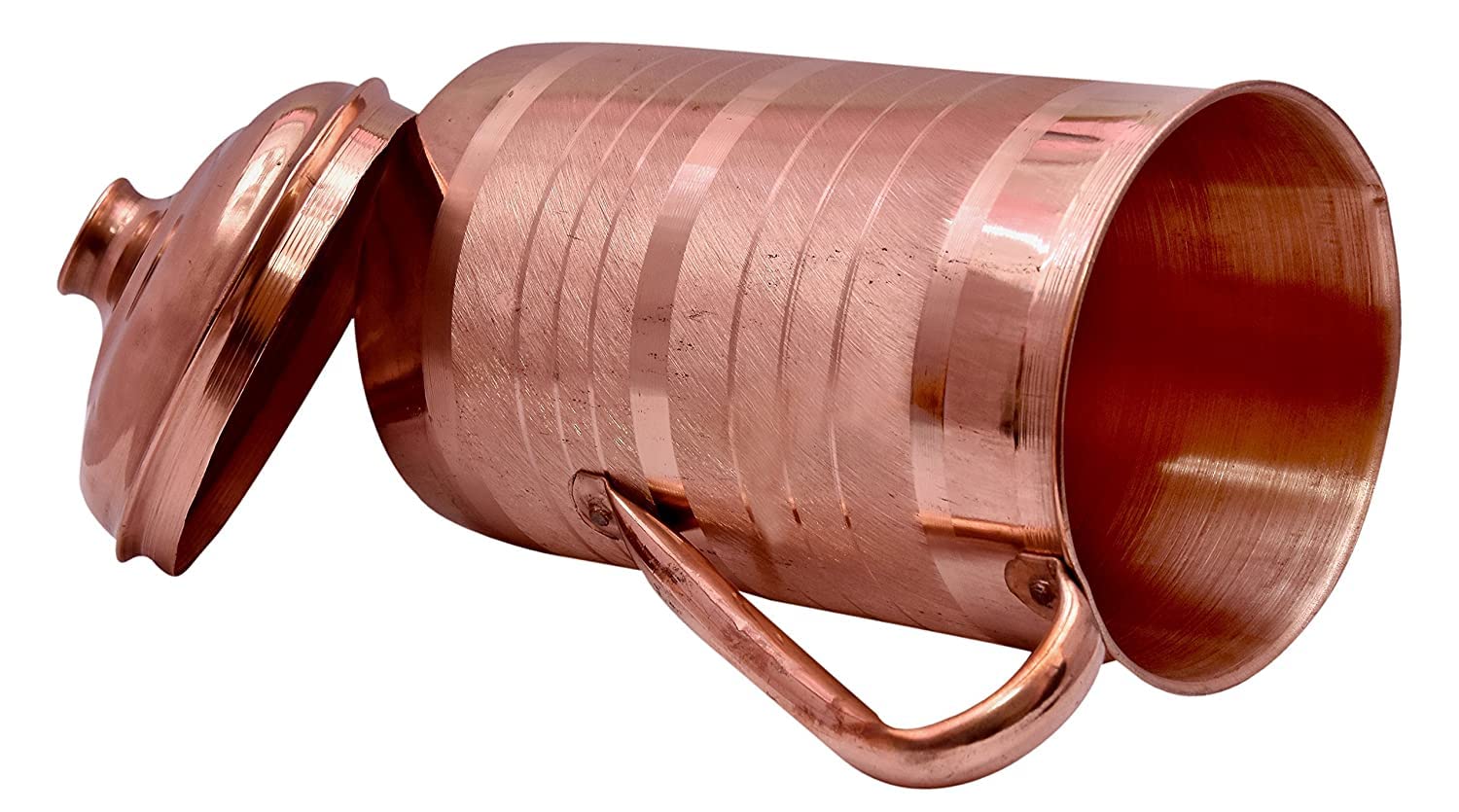 Golden Copper Jug Pitcher - 1.5 Liters With 4 Glass 300ml Each | Copper Jug With Glass Tumbler For Kitchen Serve Ware & Drinkware Golden Copper Jug Pitcher - 1.5 Liters With 4 Glass 300ml Each | Copper Jug With Glass Tumbler For Kitchen Serve Ware & Drinkware