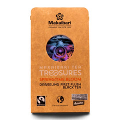 Makaibari Tea Treasures Spring Time Bloom First Flush Black Tea - 100gm, 3.5 Ounce, 50 Cups | Darjeeling Loose Leaf Black Tea - USDA Organic Certified Tea | Low Caffeine