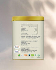 Makaibari Festive Edition Awaken - Orange & Spice Loose Leaf Black Tea - 100gm Tin Caddy, 3.5 Ounce | USDA Certified Premium Tea - Low Caffeine Black Tea | Anti-Oxidants, Immunity Booster