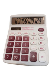 Reet- Basic Electronic Calculator 12 Digit Display (Brown) | Calculates Products Division