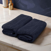 Troveo Super Soft Cotton Hand Towels 400 Gsm | Super Absorbent Multipurpose Hand Towel For Home Gym Workout Traveling Running & Kitchen (Blue) - Pack Of 2