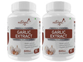 Natureal Garlic Extract Capsules For Cardiac Wellness & Antioxidant 800mg, Boost The Immune System It Supports The Protective Mechanism Of The Body | 60 Capsules 100gm 0.2lbs Each Pack Of 2