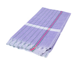 Sathiyas Bath Non-Terry Cotton Towel 550 Gsm | Ultra Absorbent Super Soft & Comfortable-Quick Drying Towel (Red, Lavender & White) - 3 Piece