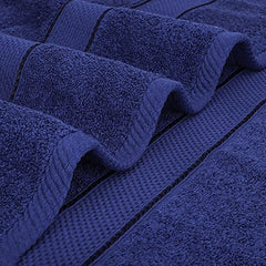 North Field Bath Towel 1000 Gsm | Extra Soft & Absorbent, Durable Bath Towel (Blue & Dark Green) - Set Of 2