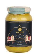 Natural Premium A2 Gir Cow Ghee By Yoglyf | High In Vitamins A, D & Healthy Desi Cow Ghee Good For Baking | (500ml) 16.9 Ounce | Jar Pack
