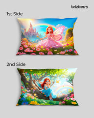 Kids Pillow Cushion With Super Soft Fabric, Animal & Cartoon Prints - 12x18 Inches | Dual Sided Design, Durable & Easy Care | Large & Versatile, Multi-Purpose, Made In India - Design 30