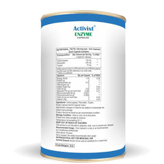 Activist Enzymes Digestive Enzyme Supplement With Bromelain & Papain, For Healthy Digestion | 60 Capsules, 100gm 0.2lbs