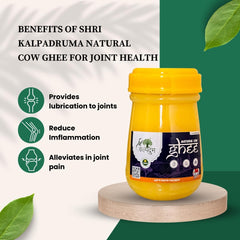 Organic Cow Ghee By Shri Kalpadruma | Rich In Vitamin A & Healthy Nutrients Desi Ghee Perfect For Glowing Skin | (500ml) 16.9 Ounce | Jar Pack