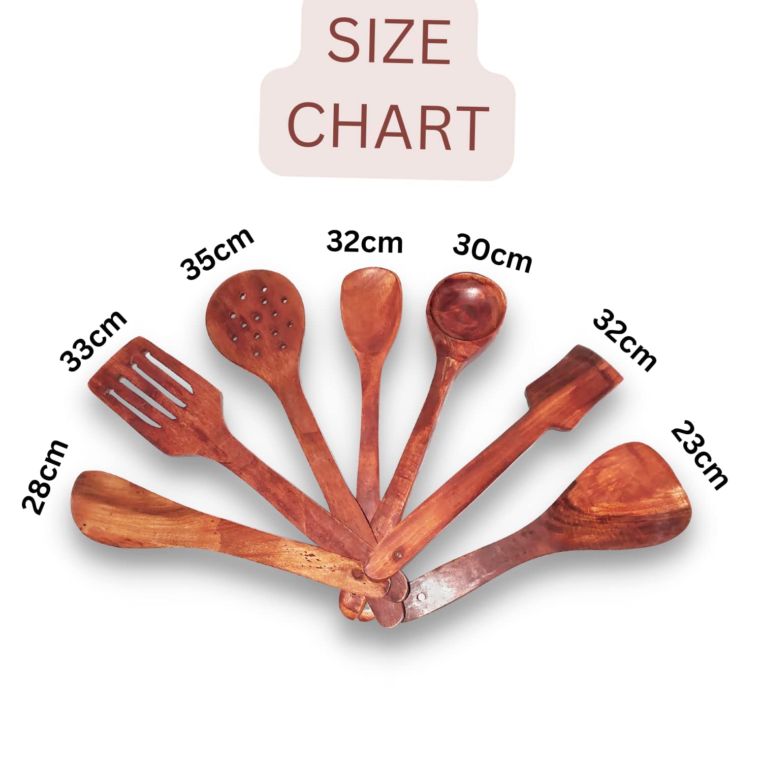 Dark Brown Wooden Spoons & Spatula For Cooking - Spatula For Non Stick Pan Sleek, Solid & Non-Stick Cookware For Home Use & Kitchen Decor - Set Of 7 Dark Brown Wooden Spoons & Spatula For Cooking - Spatula For Non Stick Pan Sleek, Solid & Non-Stick Cookware For Home Use & Kitchen Decor - Set Of 7