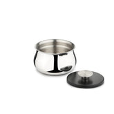 Stainless Steel Double-Walled Serving Bowl With Lid | Corporate Gifting For Diwali - Stainless Steel Donga | Dal, Curry Serving Bowl - Medium Bowl With Lid - Serve Ware, Dinnerware & Tableware