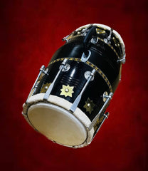 Professional Classical Dholak Nut & Bolt With Bag & Belt Also - Black | Perfectly Symmetric Round Dholak - Dholak For Festival, Wedding, Satsang | Very Easy To Tune
