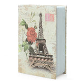 Label Book Locker Dictionary Stainless Steel Hidden Safe Jewellery Box, Cash Locker For Home & Office (18 X 12 X 5.5 Cm) Colour - Effiel Tower, Lock Type - Combination