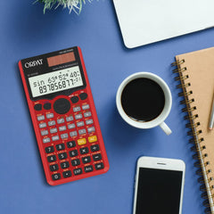 Orpat Scientific Desktop Calculators SC-401 MS Empire Red | Battery & Solar - For Use Office, School, Home, College