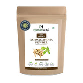 Humanveda Pure & Natural Ashwagandha Root Powder Withania Somnifera Helps Boost Strength, Stamina & Energy, Stress Relief Helps Fight Anxiety & Stress | 100gm 0.2lbs