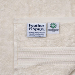 Feather & Spun Organic Cotton Lavender Fragrance Hand Towel 500 Gsm | Anti Microbial Fade Resistant Double Needle Stitch Hand Towel (Cloud Dancer) - Pack Of 2