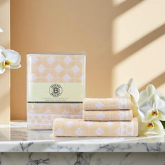 Brodloom Cotton 1 Bath Towel + 2 Hand Towels 950 Gsm | Ultra Soft, Quick Dry & Premium Gift Set Towel (Yellow)