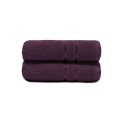 Home Elegance Comfort Living Hand Towel 200 Gsm (Black Currant)- Pack Of 2
