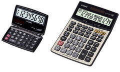 Casio Desktop Calculator & Casio SX-100-W Portable Calculator With Foldable Design | 4 Digit Display & 300 Steps Check & Correct Calculator